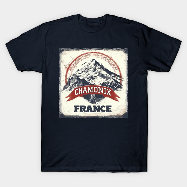 Chamonix Mont-Blanc France T-Shirt by goodoldvintage